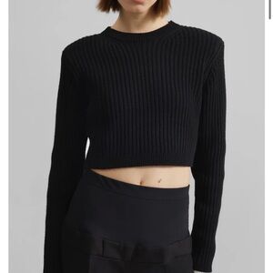 The Frankie Shop Ritsem Ribbed 100% Wool Sweater